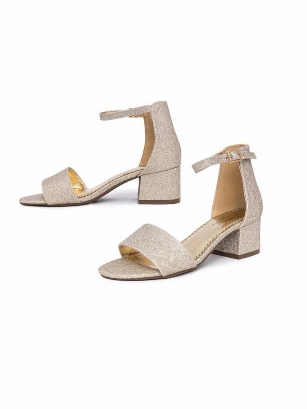 Sugar Women’s Sandals Size 11 Gold Block Heel NEW # Box 510